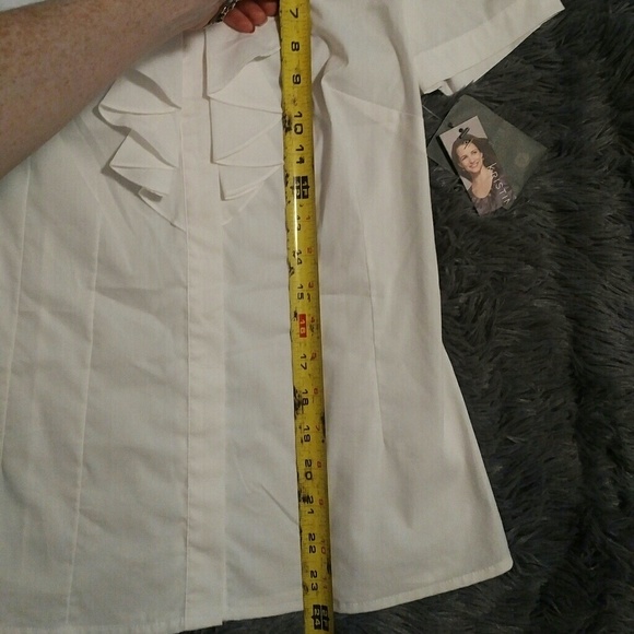 Nwt! Kristin davis short sleeve blouse XS - Picture 2 of 7
